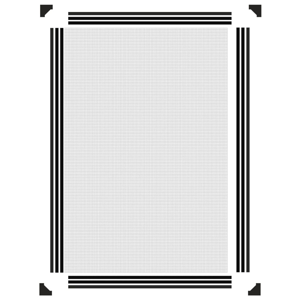 Magnetic Fly Screen for Windows Anthracite 80x120 cm
