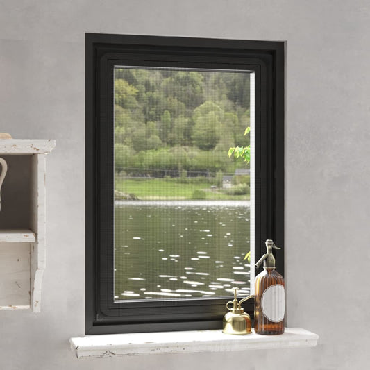 Magnetic Fly Screen for Windows Anthracite 80x120 cm