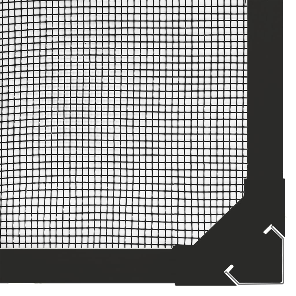 Moustiquaire magnétique pour fenêtre Anthracite 120x140 cm
