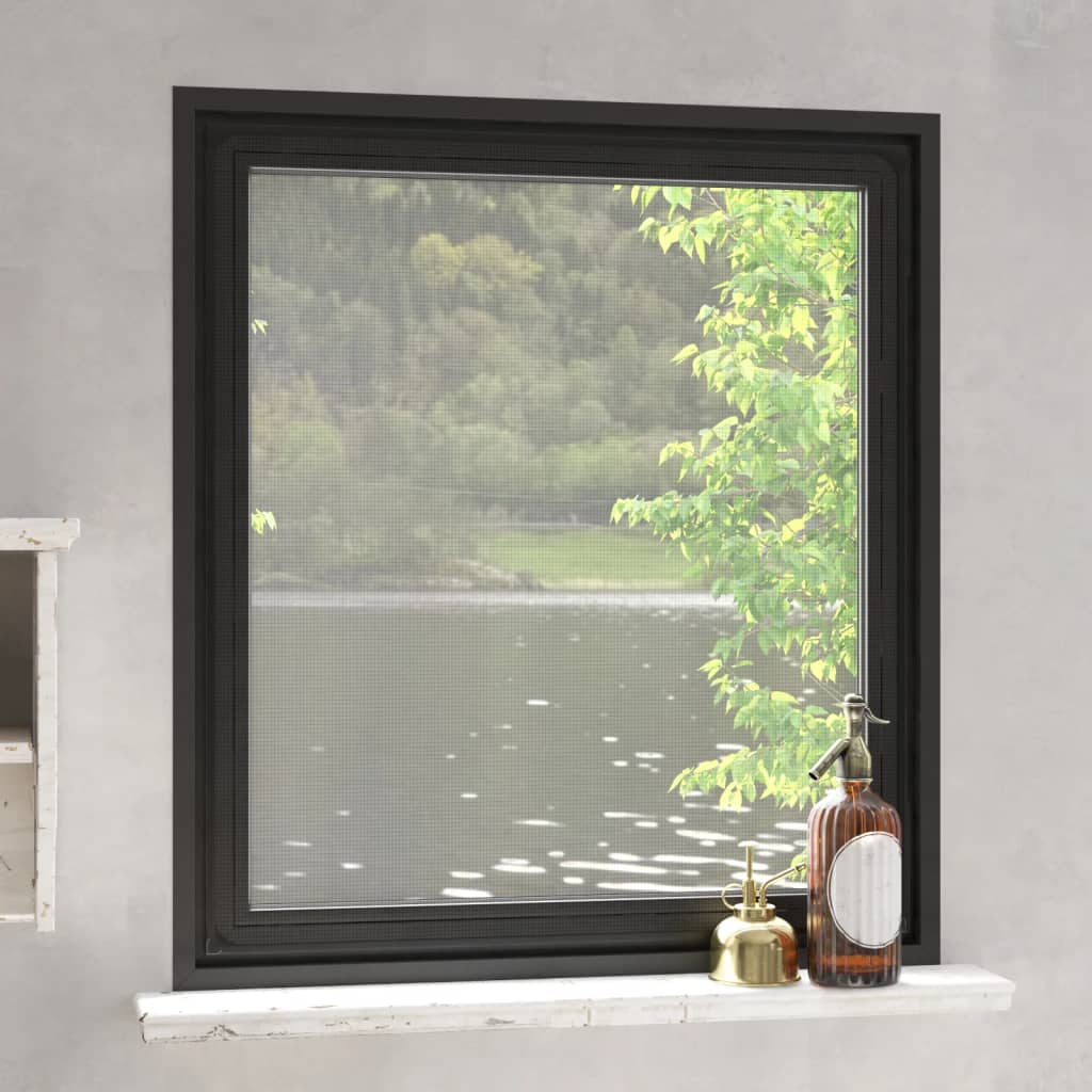 Moustiquaire magnétique pour fenêtre Anthracite 120x140 cm