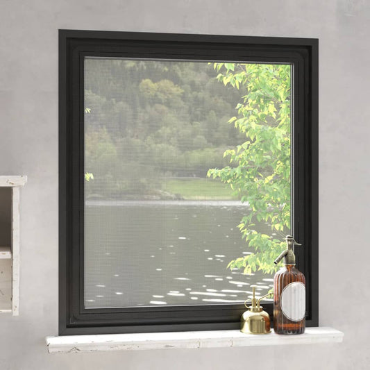 Magnetic Fly Screen for Windows Anthracite 120x140 cm