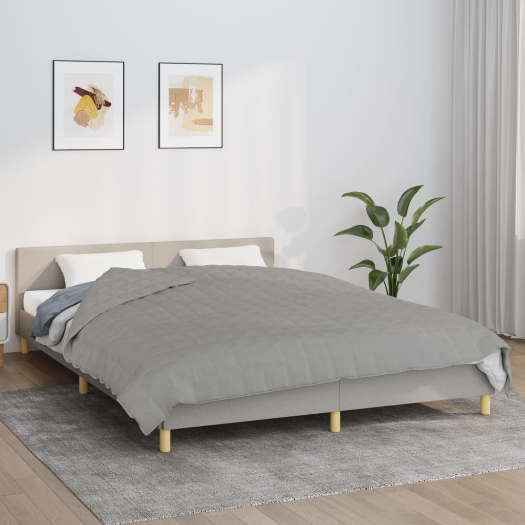Couverture lestée grise 220x230 cm 15 kg tissu
