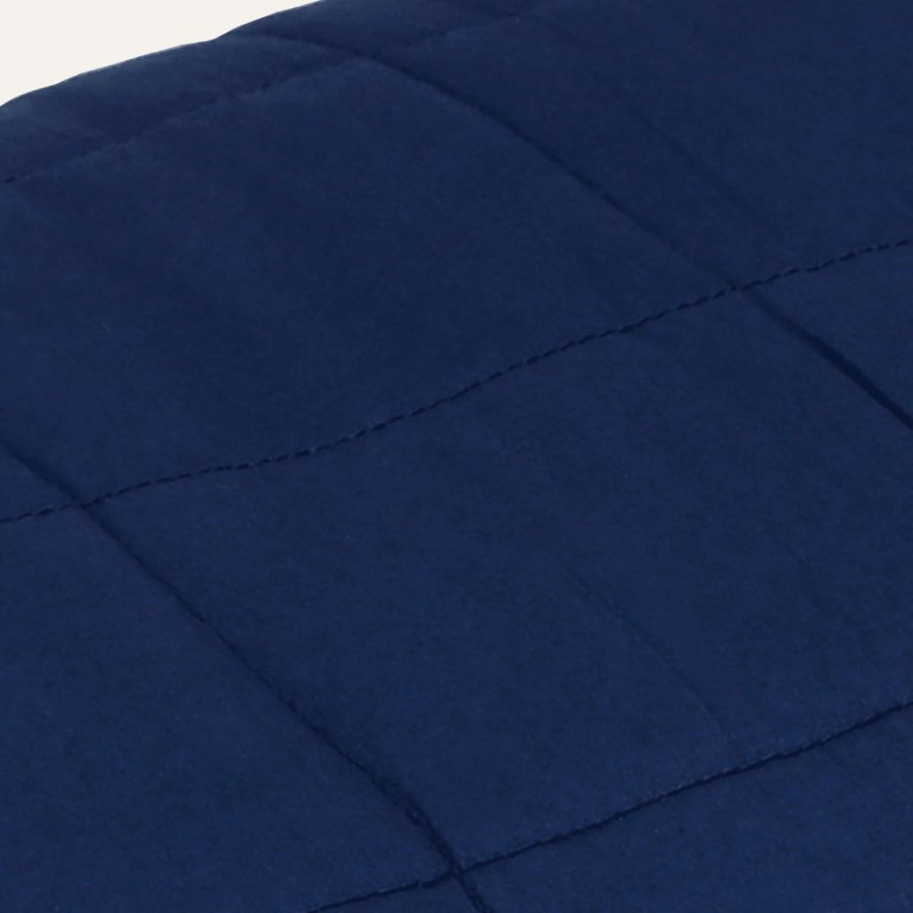 Couverture lestée bleue 137x200 cm 10 kg Tissu