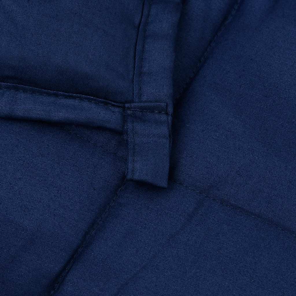 Couverture lestée bleue 220x240 cm 11 kg Tissu