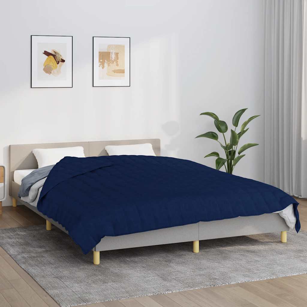 Couverture lestée bleue 220x240 cm 11 kg Tissu