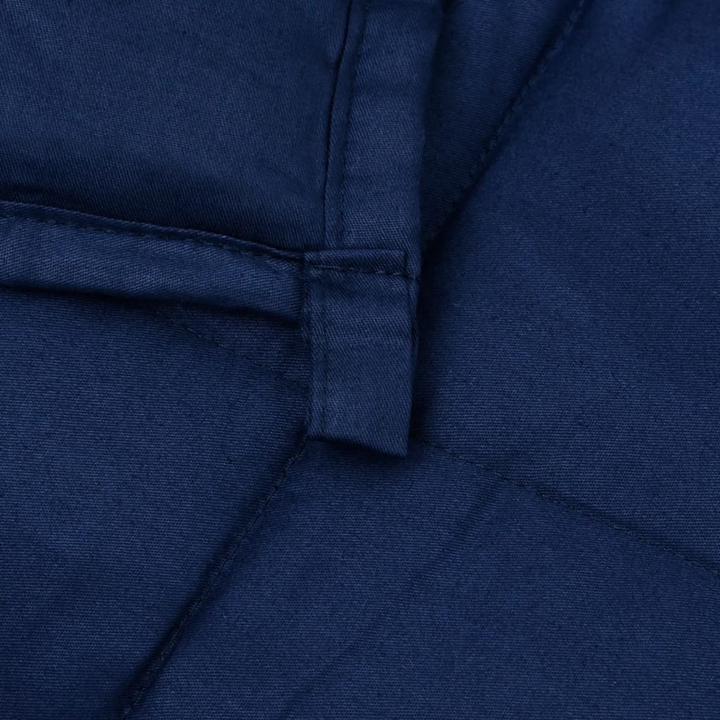 Couverture lestée bleue 220x240 cm 15 kg tissu