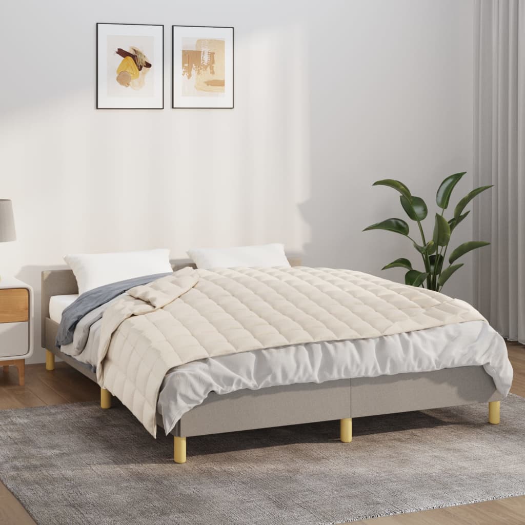 Couverture lestée crème clair 122x183 cm 5 kg tissu