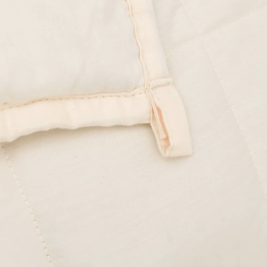 Couverture lestée crème clair 122x183 cm 9 kg Tissu