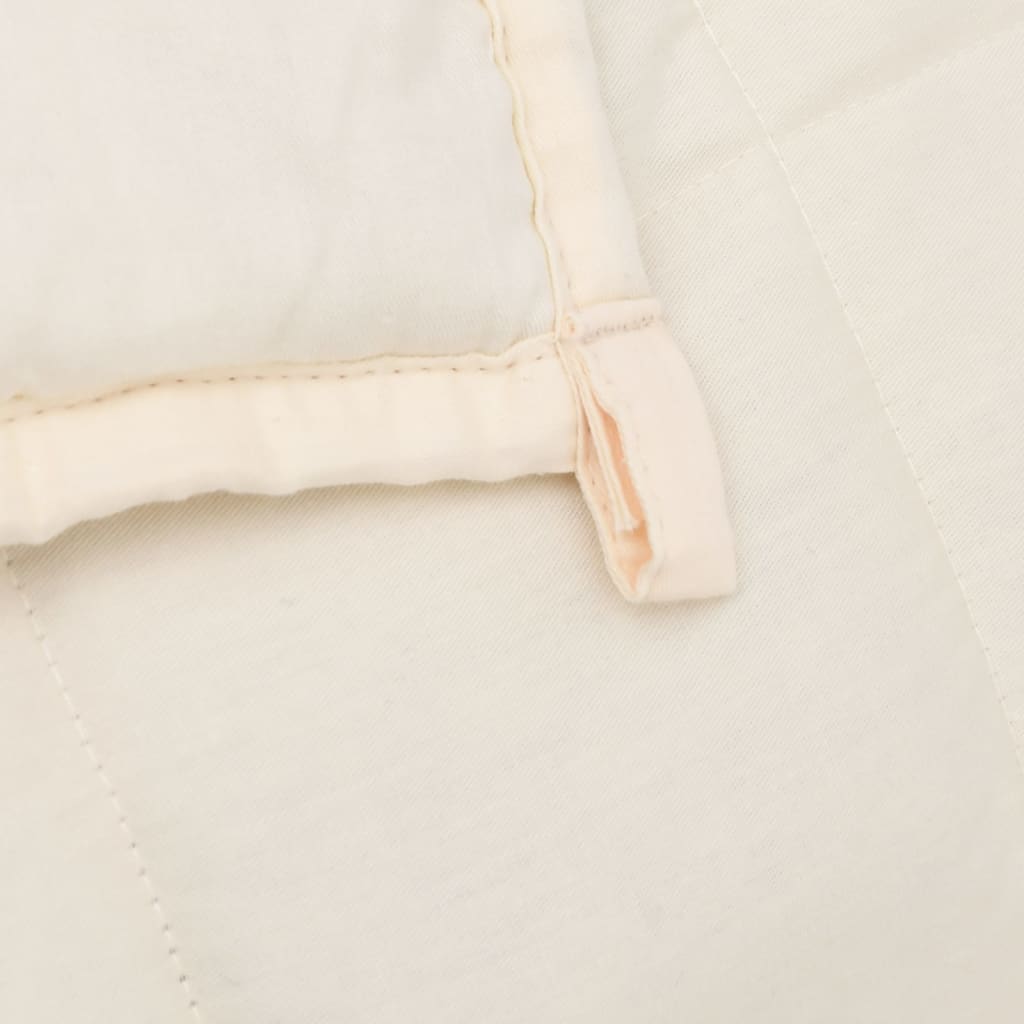 Couverture lestée Crème Clair 135x200 cm 6 kg Tissu