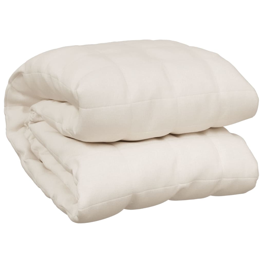 Couverture lestée crème clair 135x200 cm 10 kg Tissu