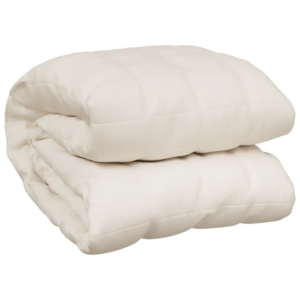Couverture lestée crème clair 140x200 cm 10 kg Tissu