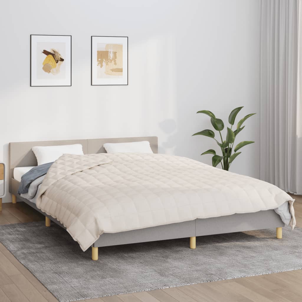 Couverture lestée crème clair 200x220 cm 13 kg Tissu