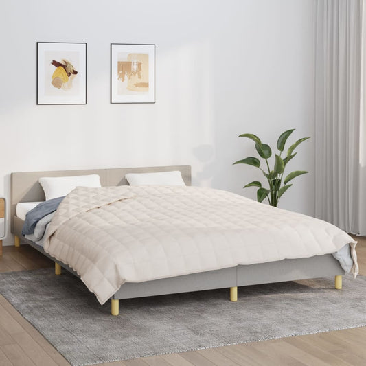 Weighted Blanket Light Cream 220x230 cm 11 kg Fabric