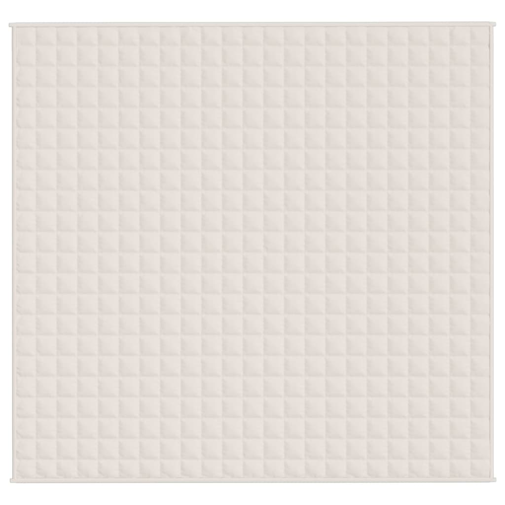 Couverture lestée crème clair 220x230 cm 15 kg tissu