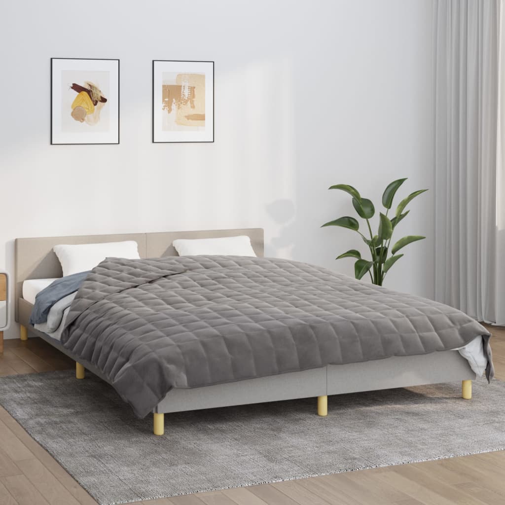 Couverture lestée grise 200x220 cm 13 kg Tissu