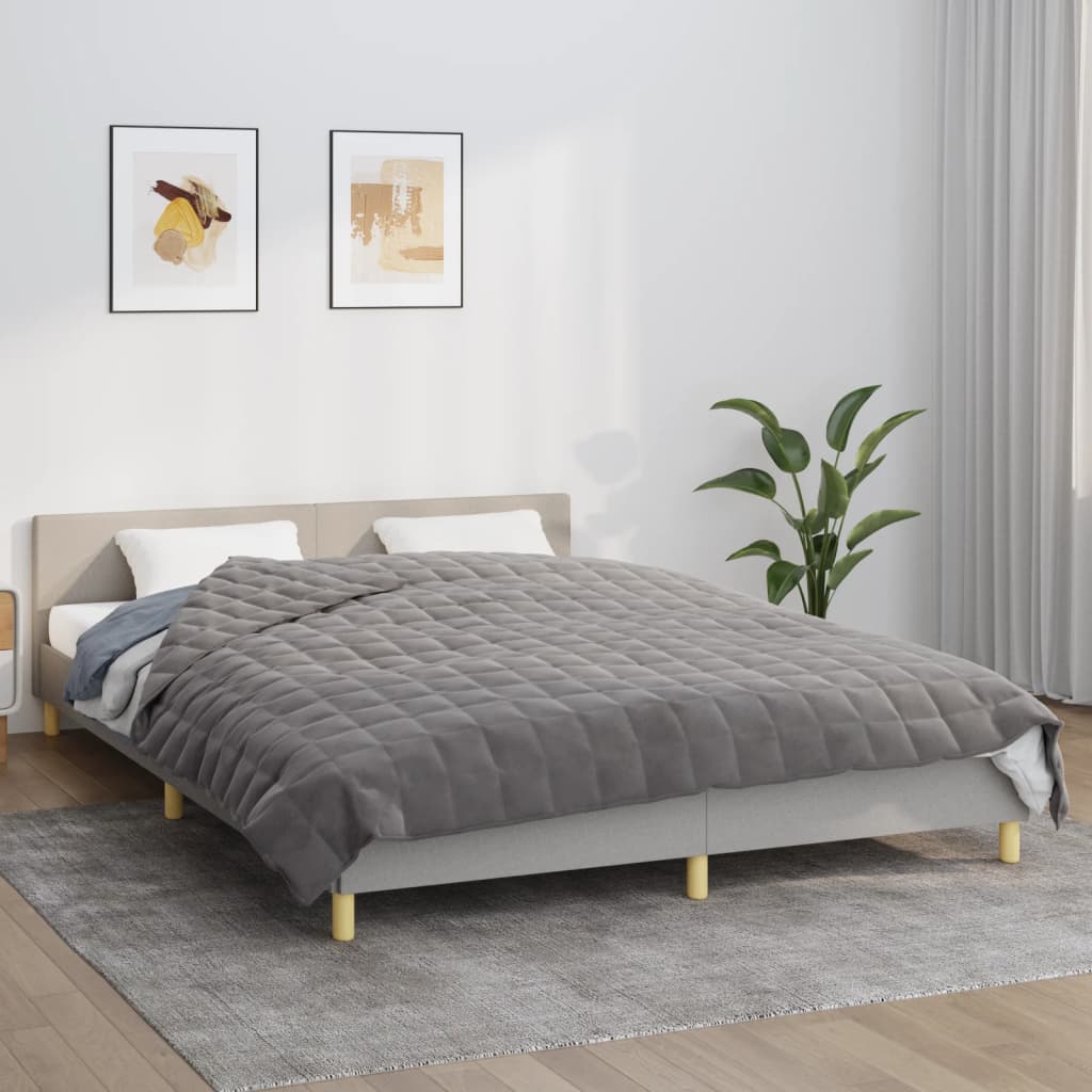 Couverture lestée grise 220x240 cm 15 kg tissu