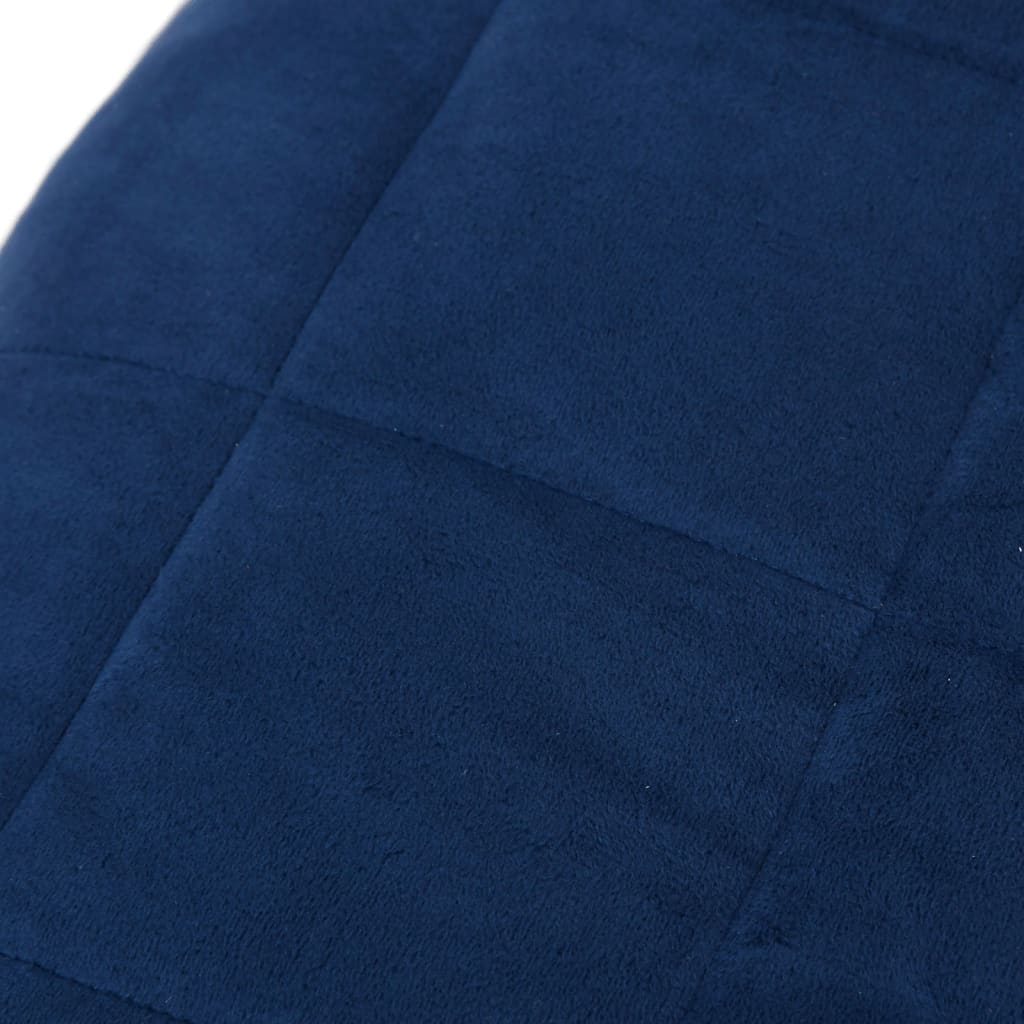Couverture lestée bleue 135x200 cm 6 kg tissu