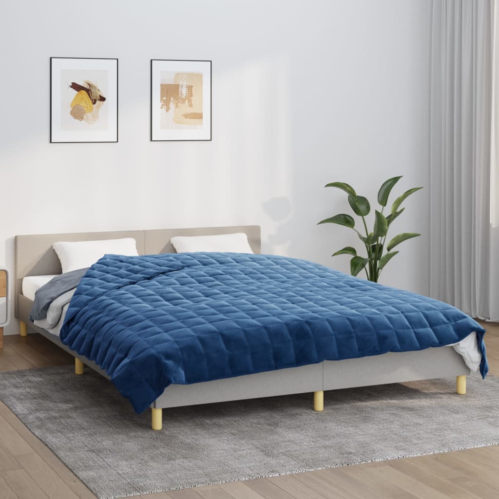 Weighted Blanket Blue 220x230 cm 11 kg Fabric