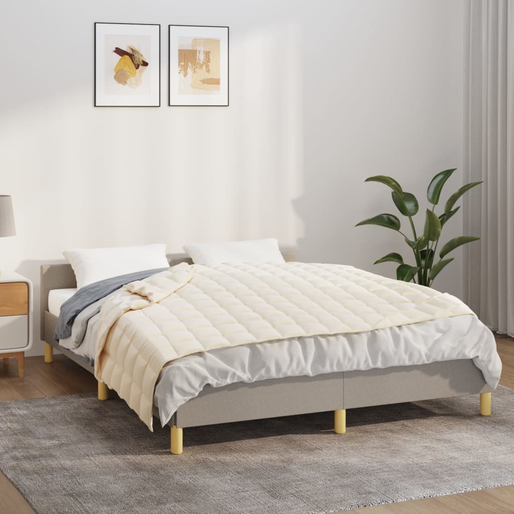 Weighted Blanket Light Cream 135x200 cm 6 kg Fabric