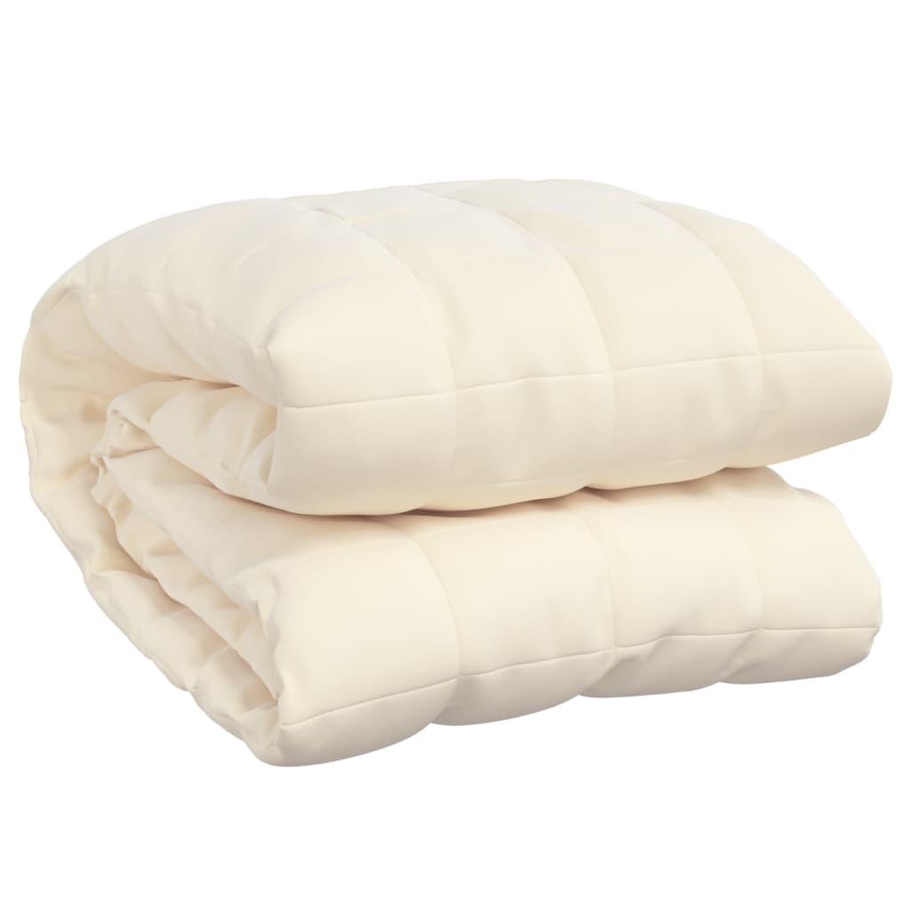 Weighted Blanket Light Cream 140x200 cm 6 kg Fabric