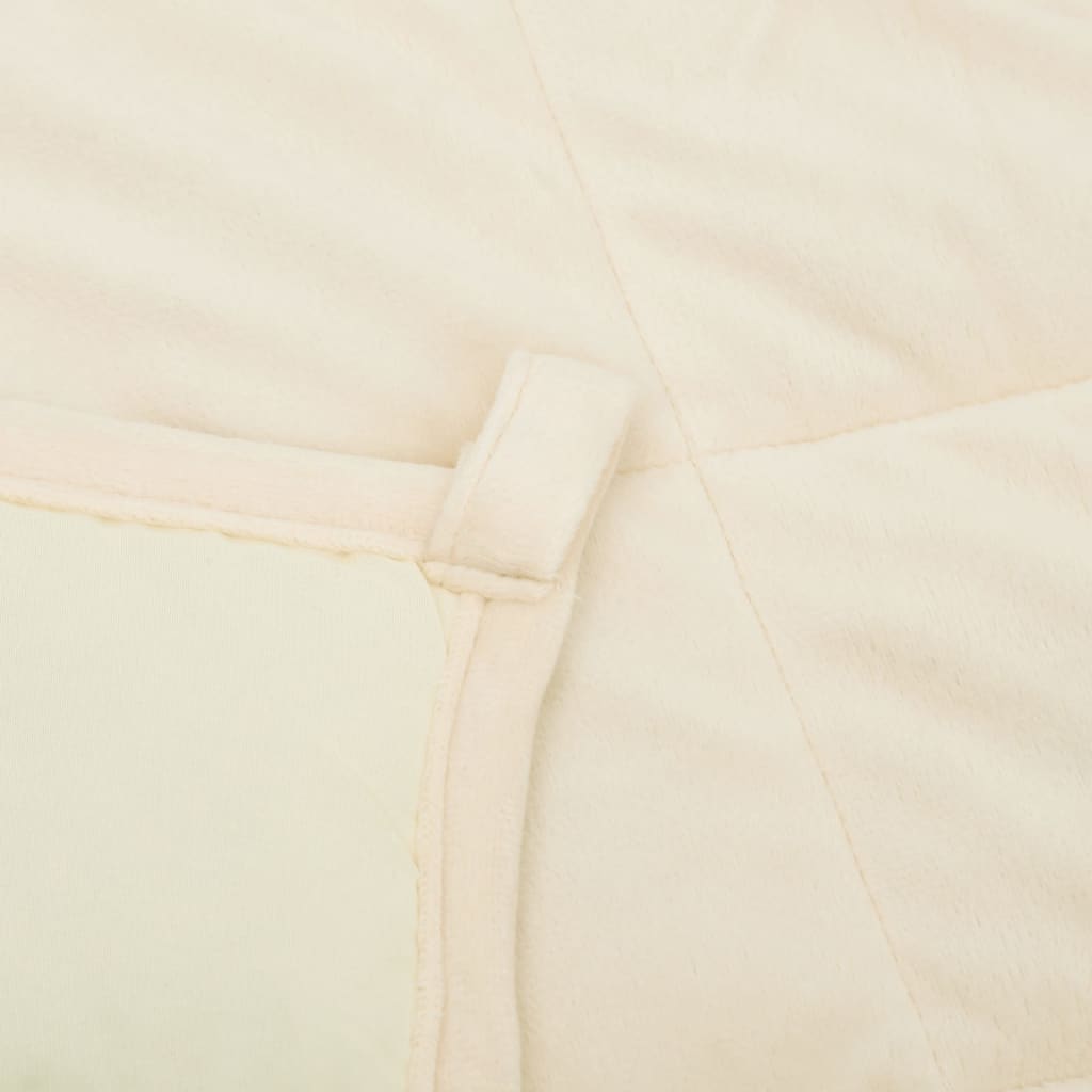 Weighted Blanket Light Cream 140x200 cm 6 kg Fabric