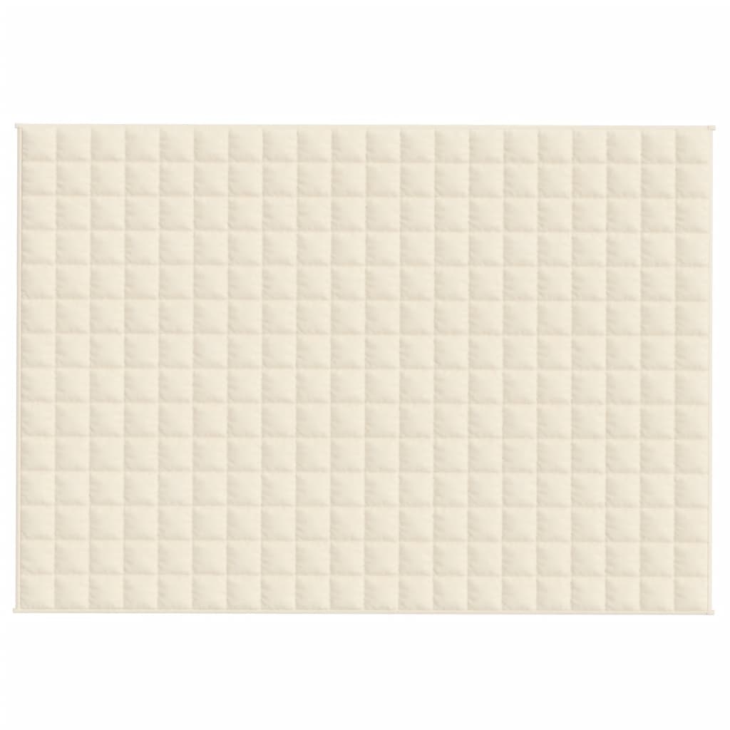 Weighted Blanket Light Cream 140x200 cm 10 kg Fabric