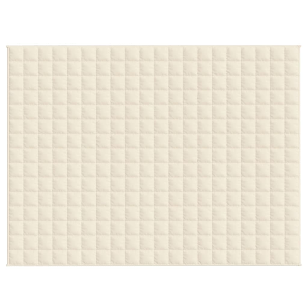 Couverture lestée crème clair 152x203 cm 7 kg Tissu