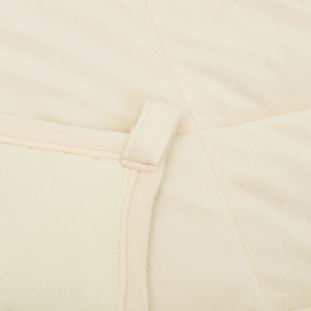 Couverture lestée crème clair 152x203 cm 11 kg Tissu