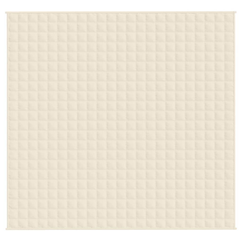 Couverture lestée Crème Clair 220x230 cm 15 kg Tissu