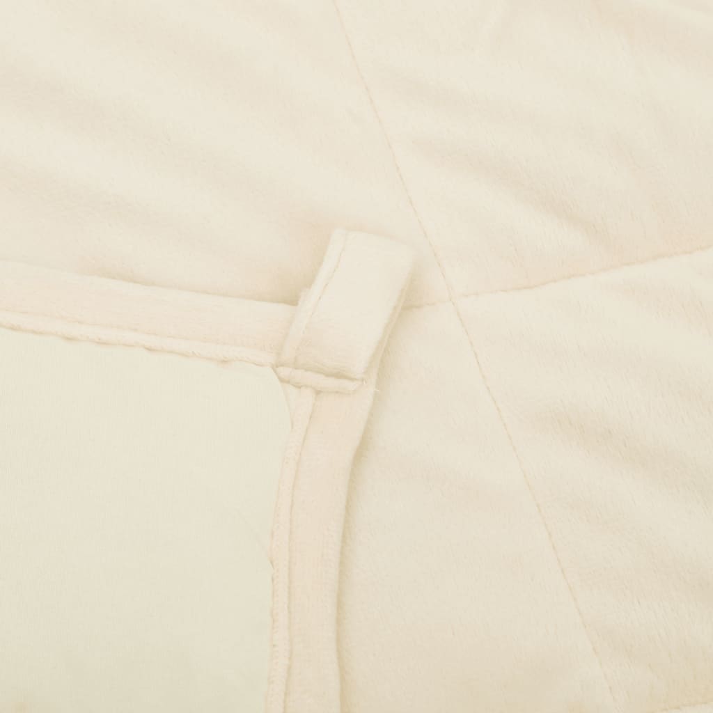 Couverture lestée Crème Clair 220x230 cm 15 kg Tissu