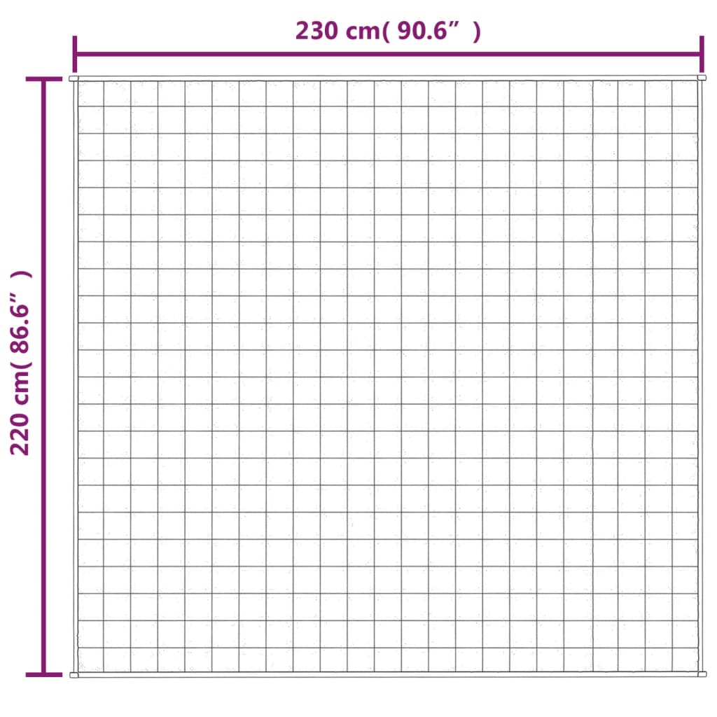 Couverture lestée Crème Clair 220x230 cm 15 kg Tissu