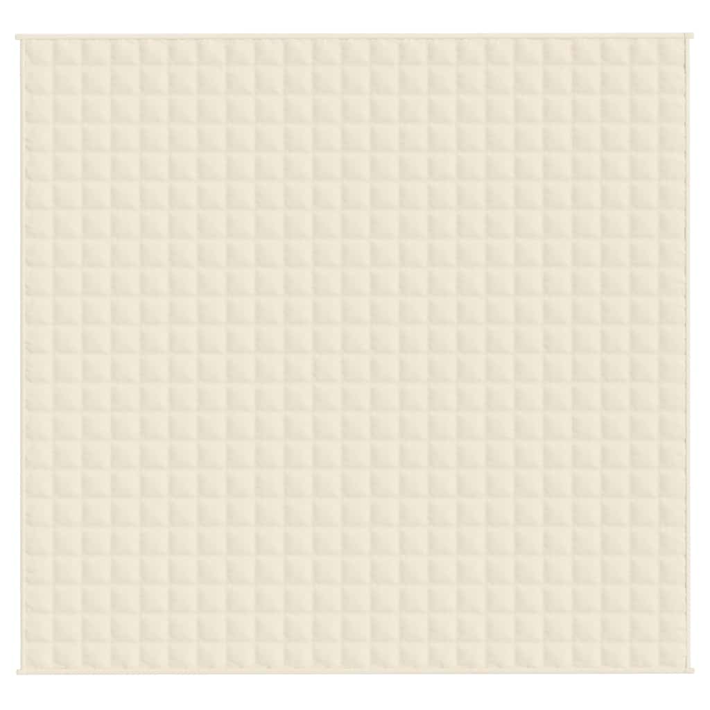 Couverture lestée crème clair 220x240 cm 15 kg tissu