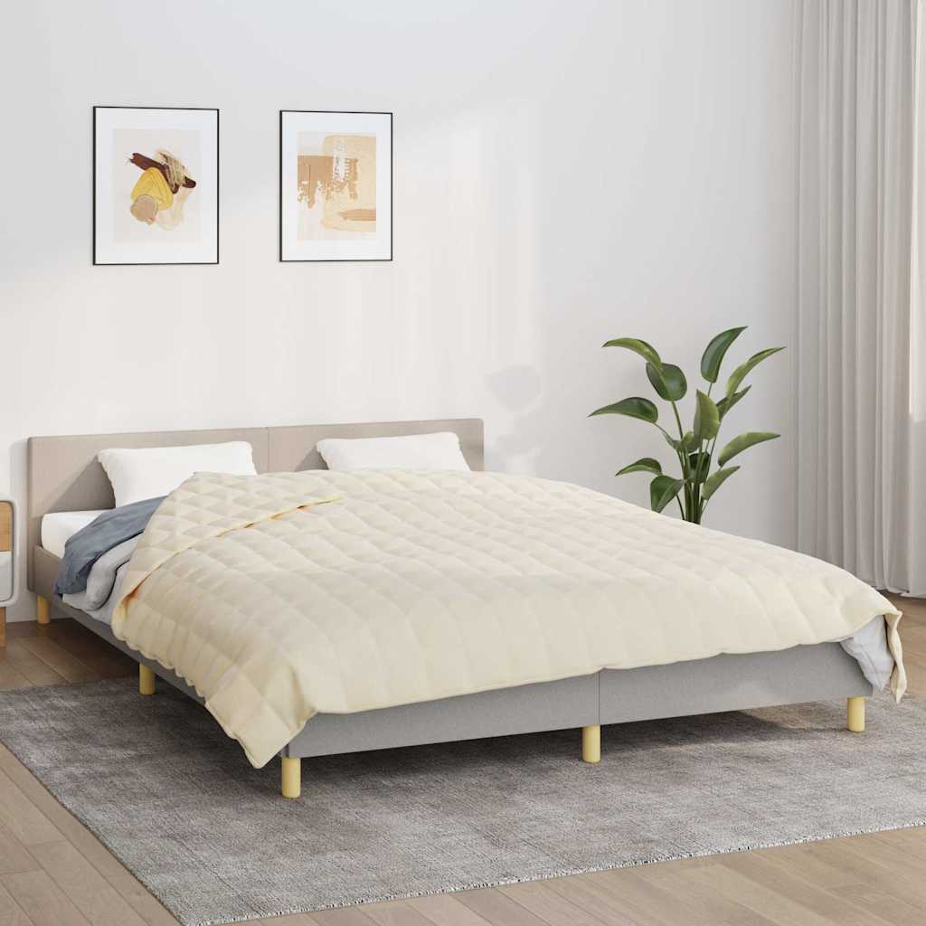 Couverture lestée crème clair 220x240 cm 15 kg tissu