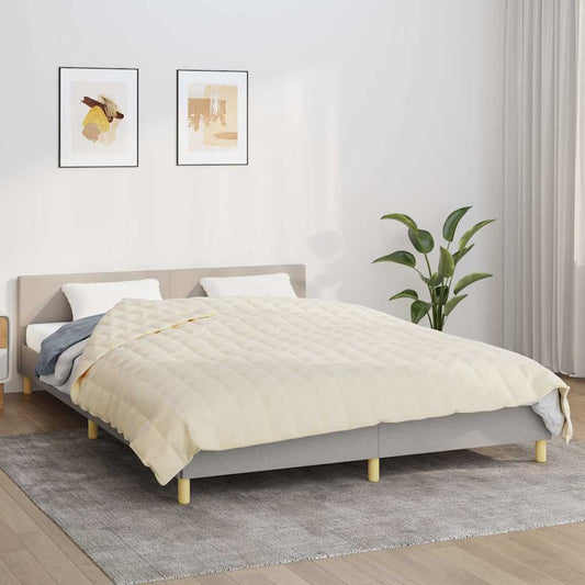 Weighted Blanket Light Cream 220x240 cm 15 kg Fabric