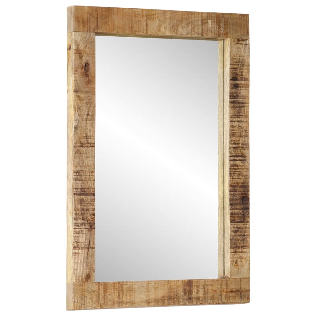 Mirror 70x50 cm Solid Mango Wood and Glass