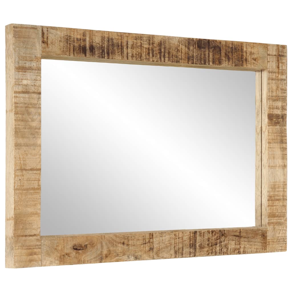 Mirror 70x50 cm Solid Mango Wood and Glass