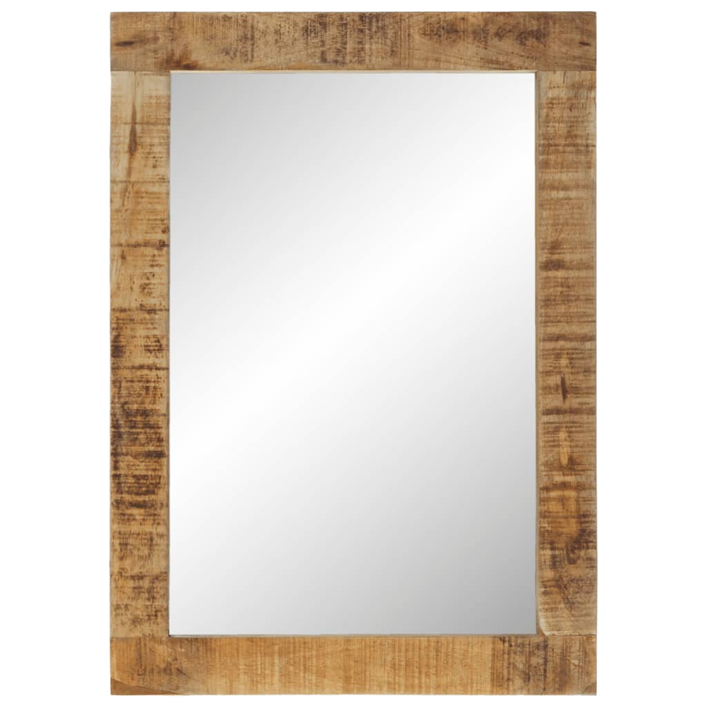 Mirror 70x50 cm Solid Mango Wood and Glass