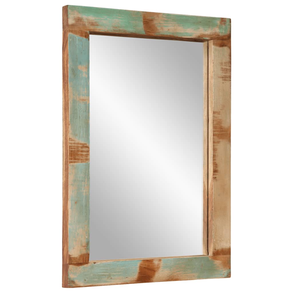 Mirror 70x50 cm Reclaimed Wood Solid and Glass