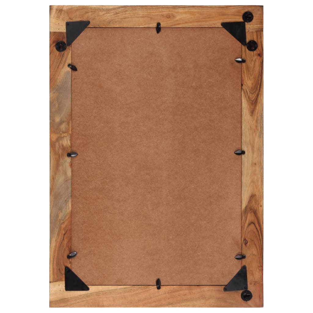 Mirror 70x50 cm Reclaimed Wood Solid and Glass