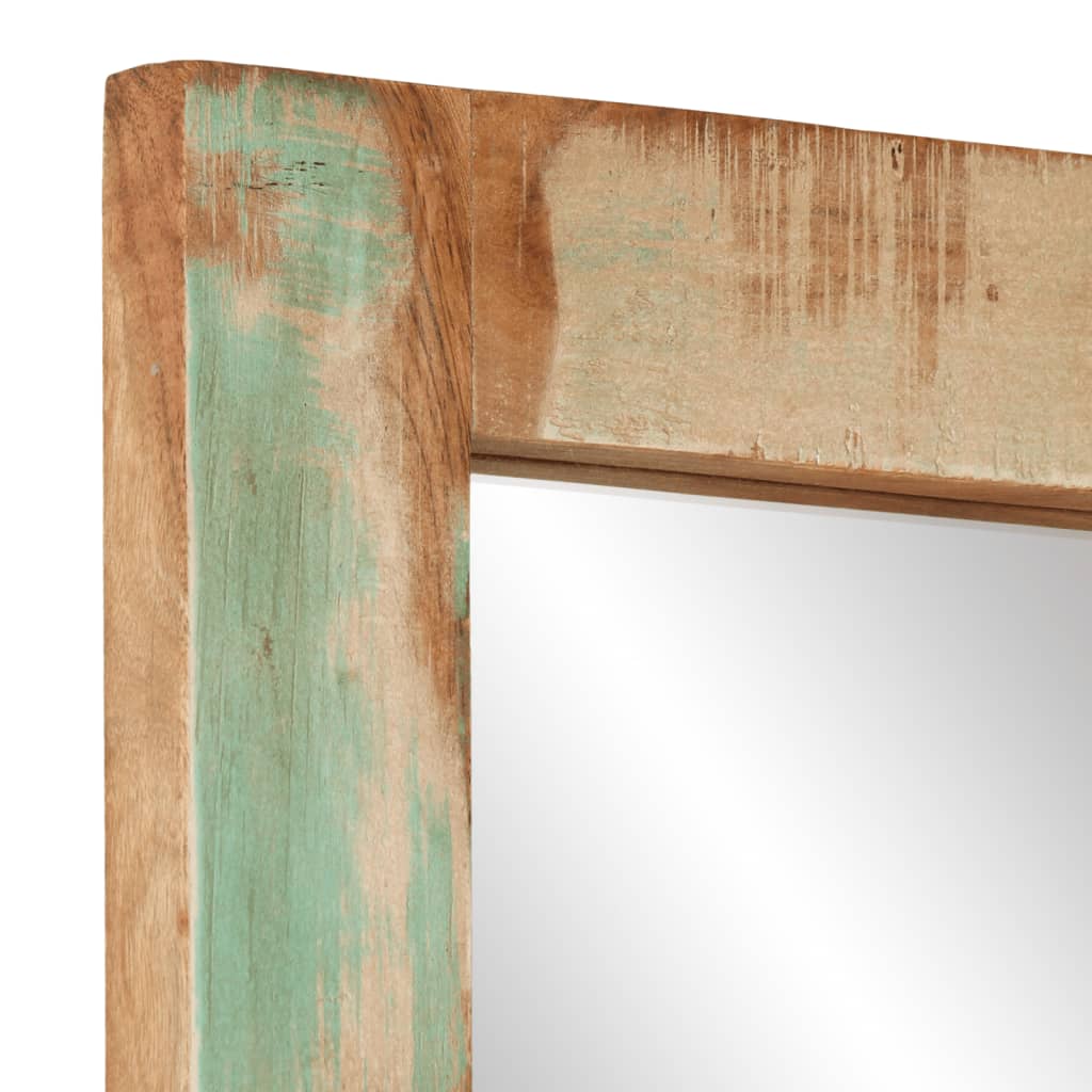 Mirror 70x50 cm Reclaimed Wood Solid and Glass