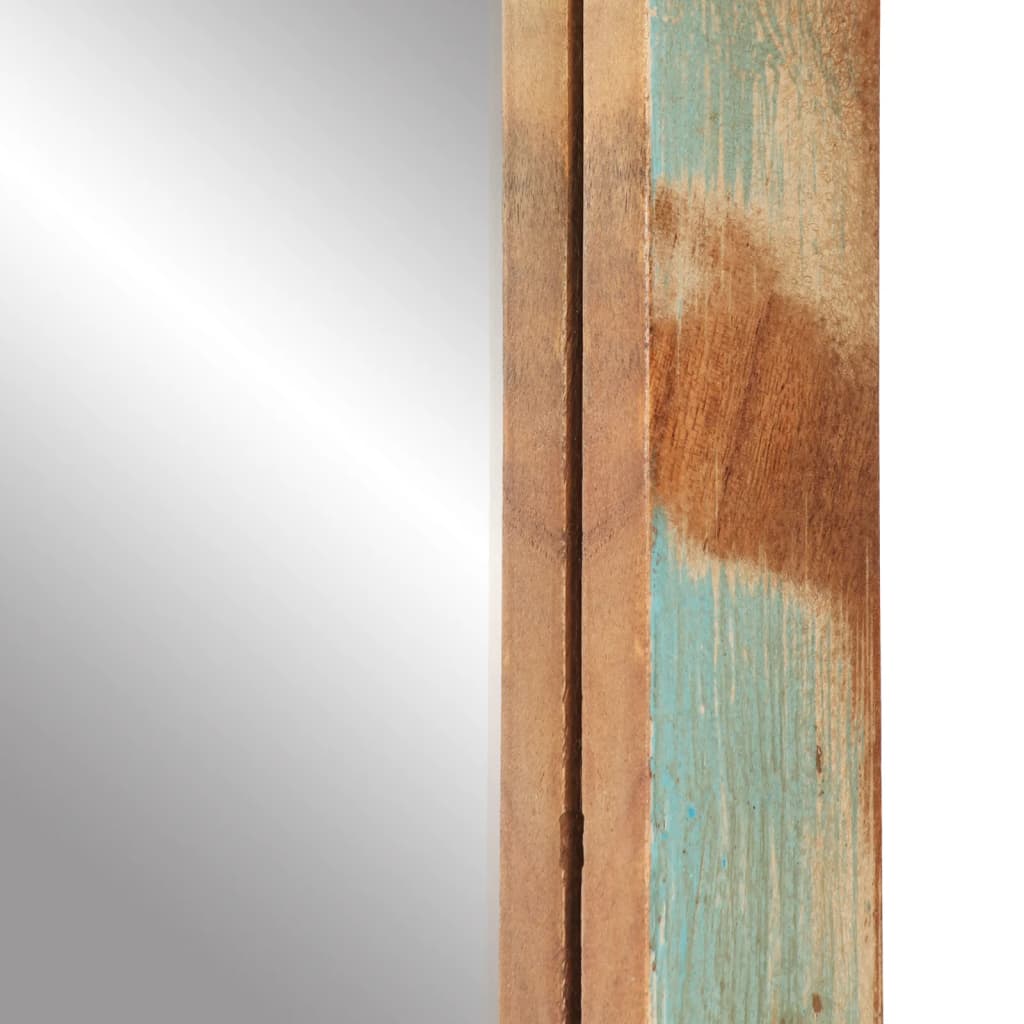 Mirror 70x50 cm Reclaimed Wood Solid and Glass