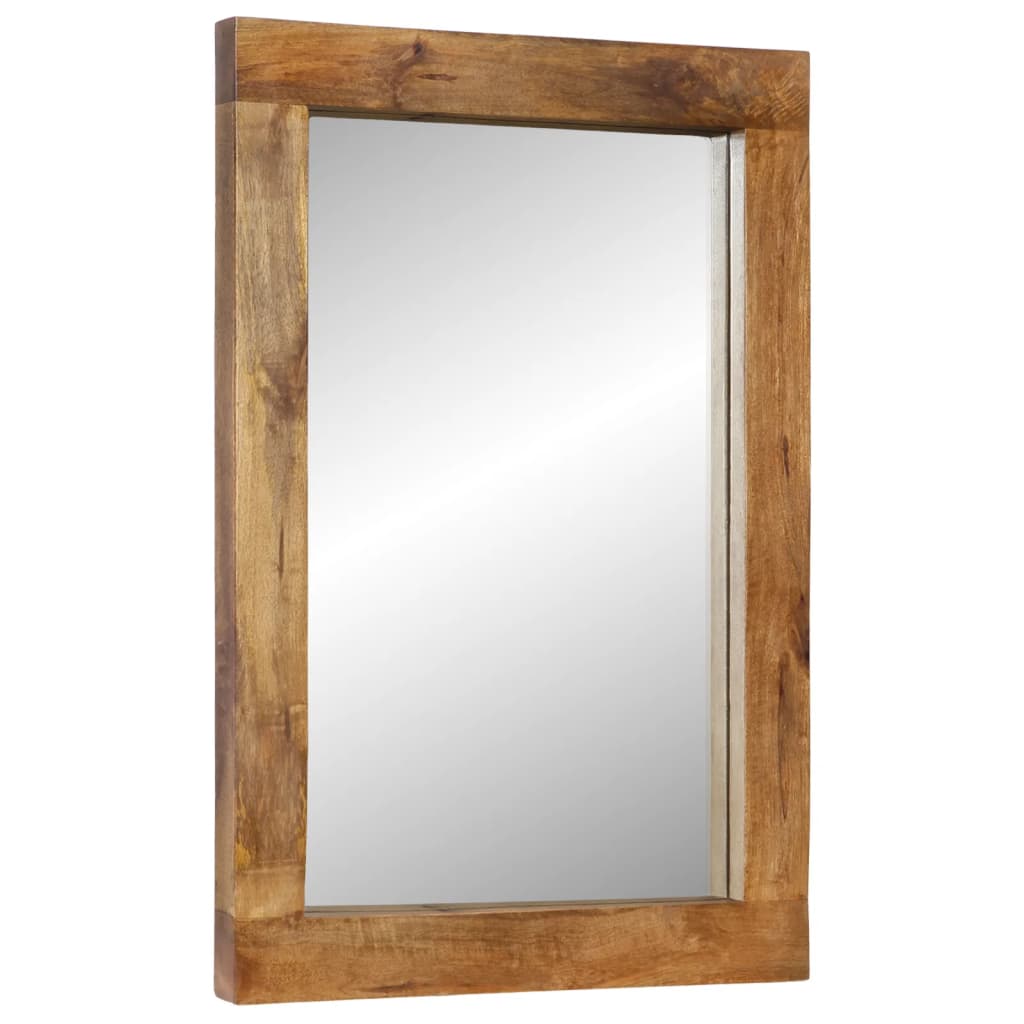 Mirror 70x50 cm Solid Mango Wood and Glass