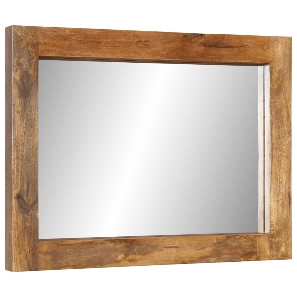 Mirror 70x50 cm Solid Mango Wood and Glass