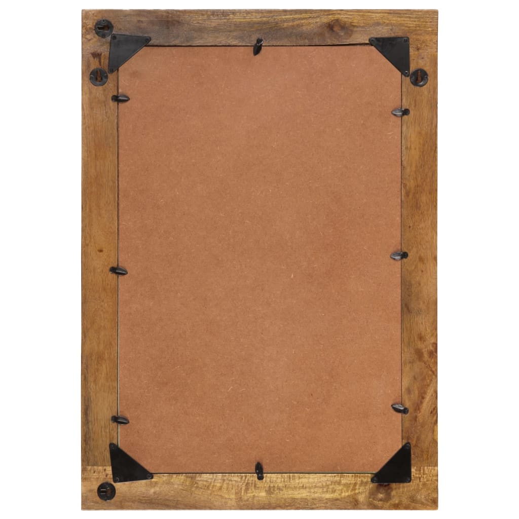 Mirror 70x50 cm Solid Mango Wood and Glass