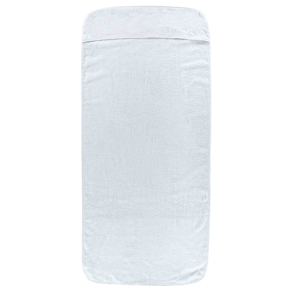 Beach towels 2 pcs. White 75x200 cm Fabric 400 GSM