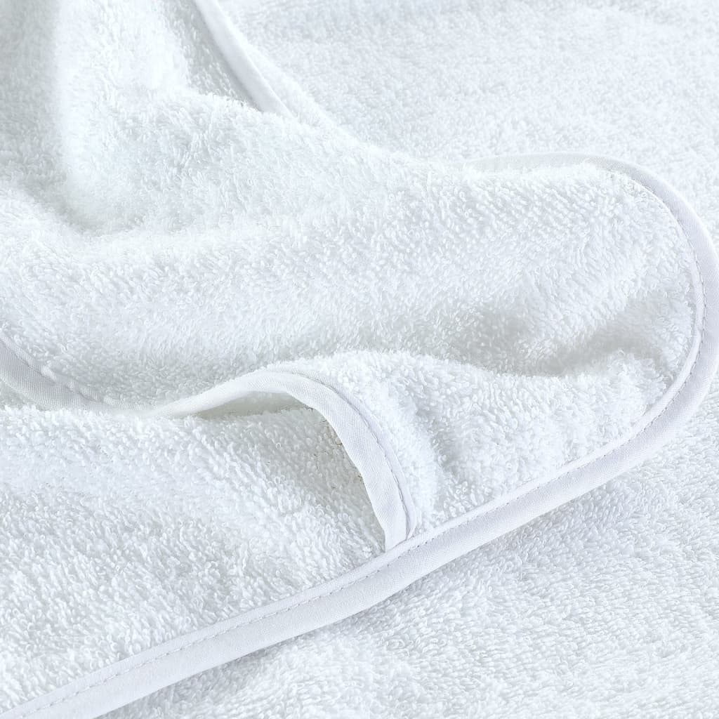 Beach towels 2 pcs. White 75x200 cm Fabric 400 GSM