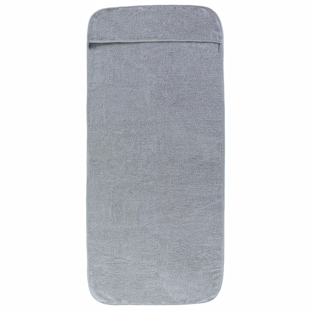 Beach Towels 2 pcs. Grey 75x200 cm Fabric 400 GSM