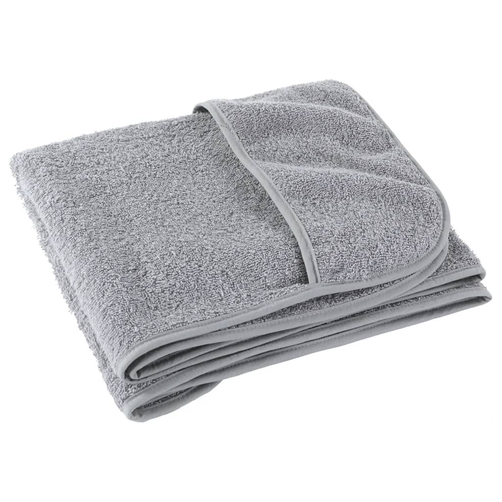 Beach Towels 2 pcs. Grey 75x200 cm Fabric 400 GSM