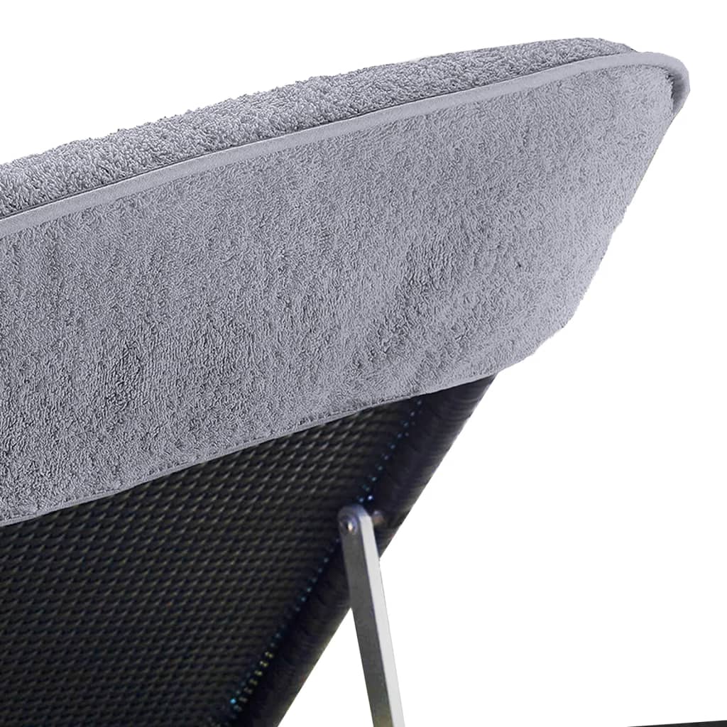 Beach Towels 2 pcs. Grey 75x200 cm Fabric 400 GSM