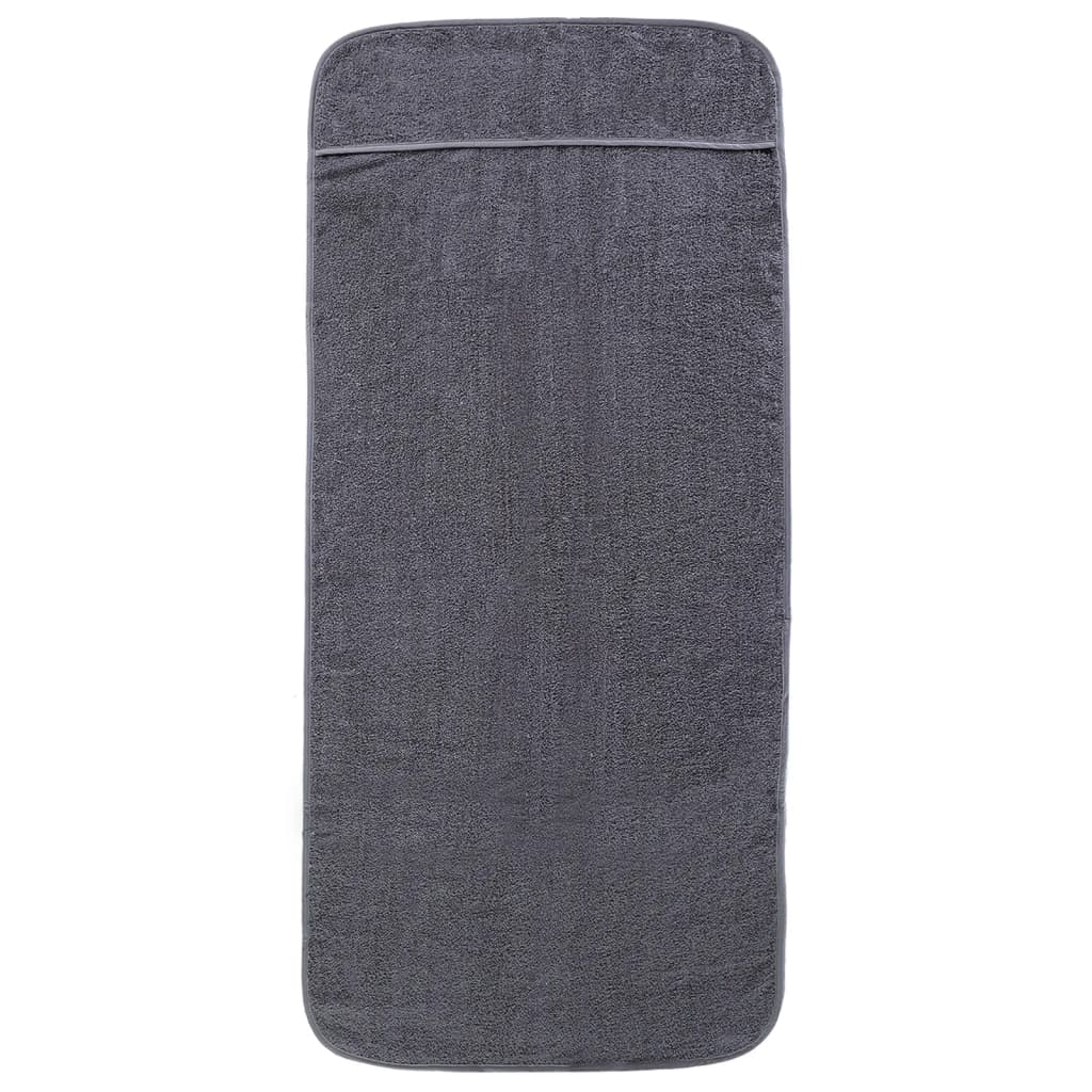 Beach Towels 2 pcs. Anthracite 75x200 cm Fabric 400 GSM